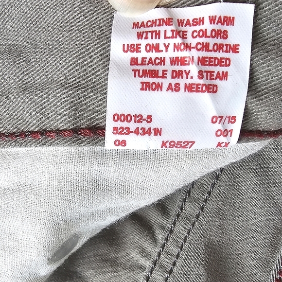 ARIZONA Men's Slim Straight 100% Cotton Gray Pants - Picture 6 of 11